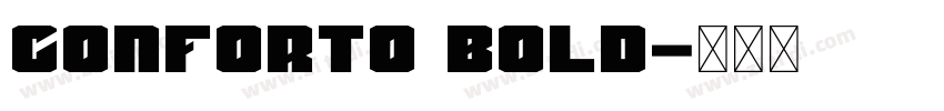 Conforto Bold字体转换